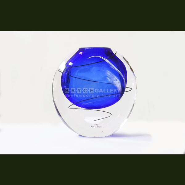 Festival Vase - Colbolt Blue Glass Art