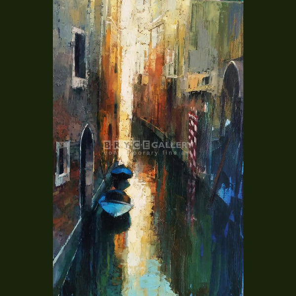 Golden Sunset Of Venice Canal Paintings