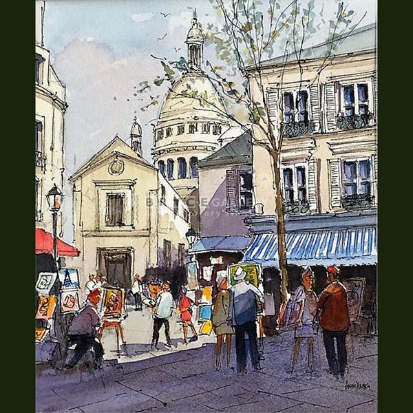 Artists At Montmatre Paris Paintings
