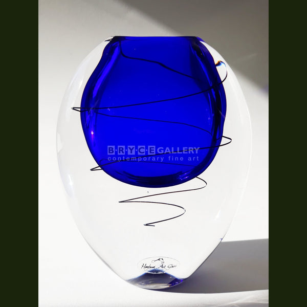 Festival Vase - Cobalt Blue Glass Art