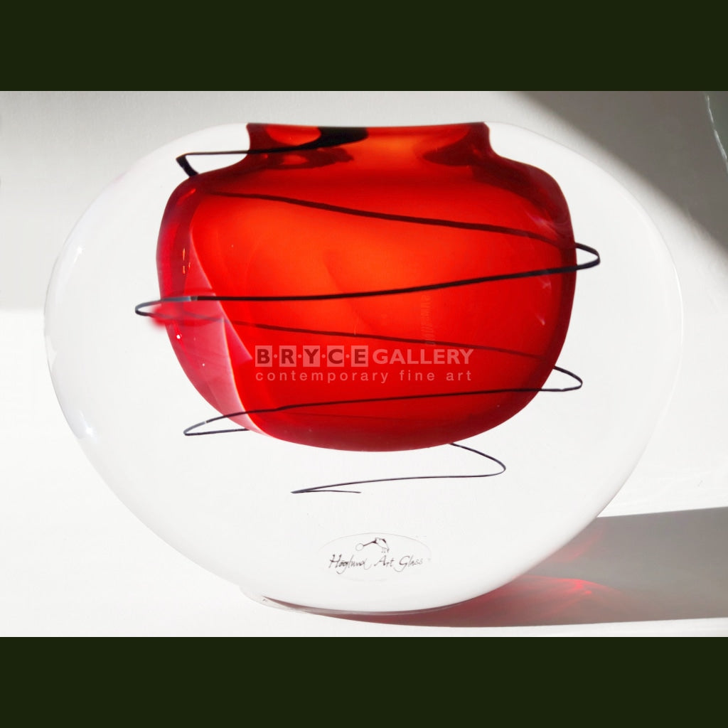 Festival Vase - Red Glass Art