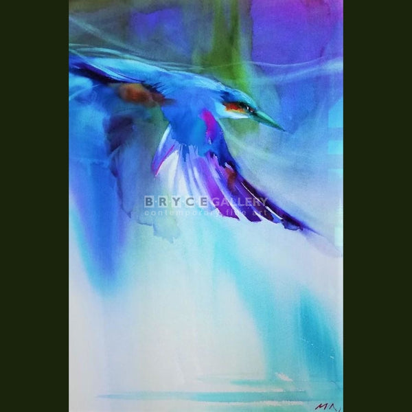 Flying Kingfisher Paintings