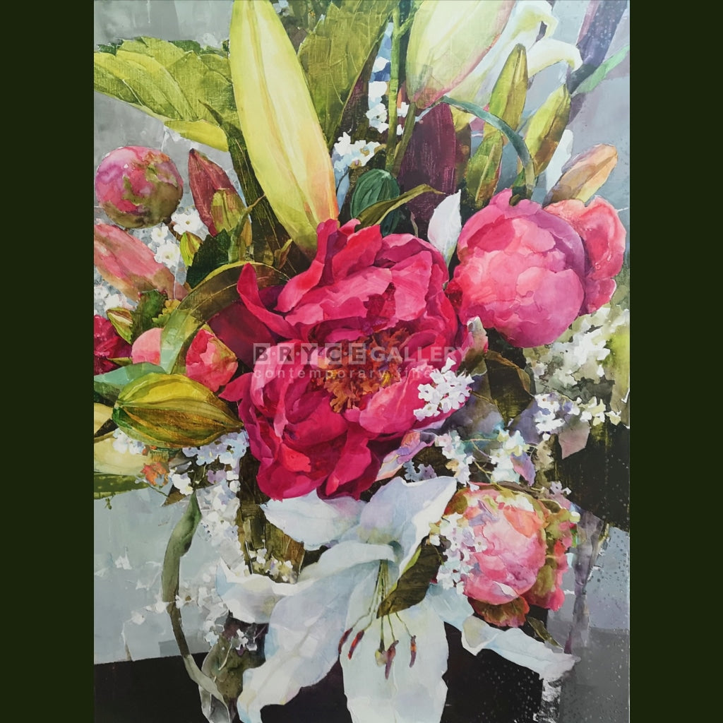 Peonies And Lillies Paintings