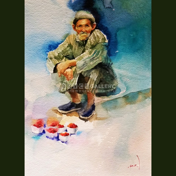 Raspberry Merchant Blue City In Morocco Paintings