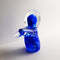 Small Figure Blue With Light Spots Glass Art