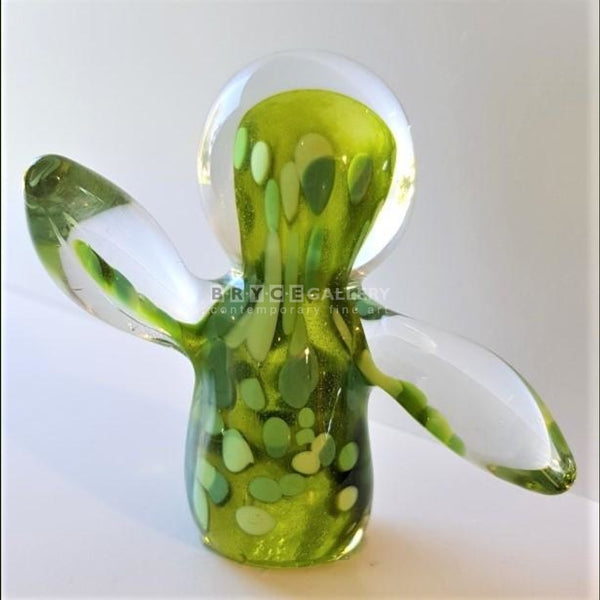 Small Green Glass Figurine Glass Art