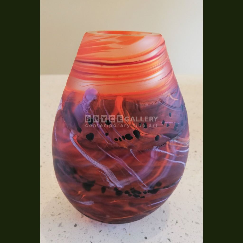 Volcanic Series- Fiery Mountain Glass Art