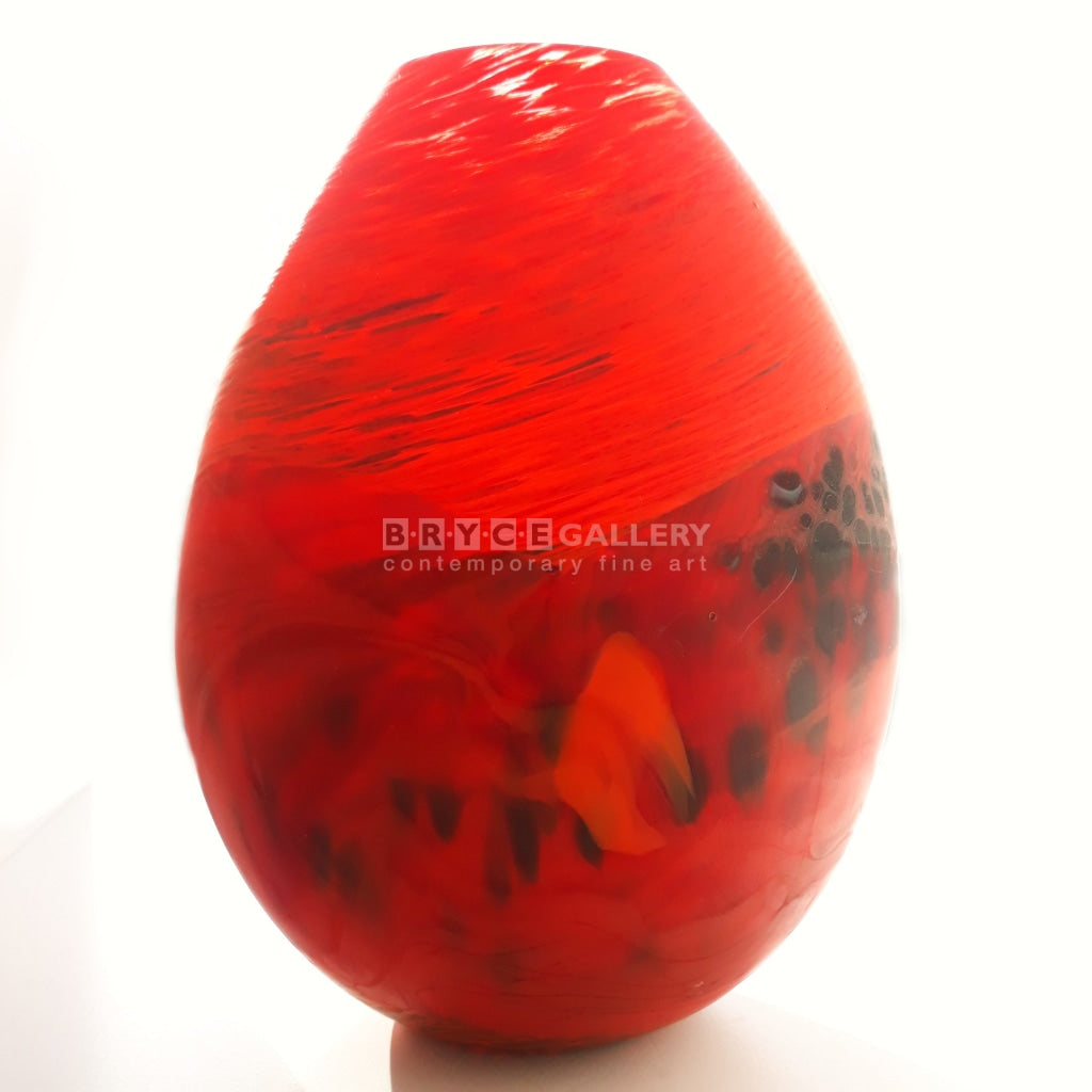 Volcano Series - Red Large Glass Art